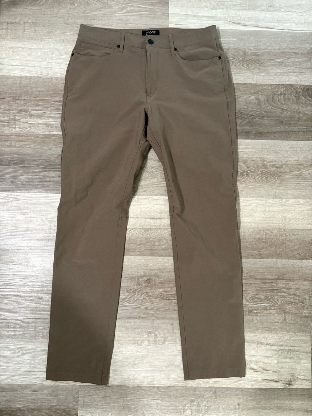 Proof Men’s Brown Performance Pants. Made with Merino Wool blend.
